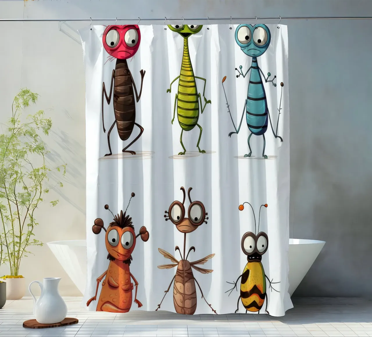 Fun animals shower curtain by Art Digital Visuel