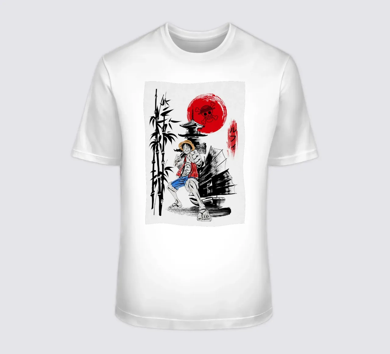 Monkey D Luffy t-shirt da Neonartstudio