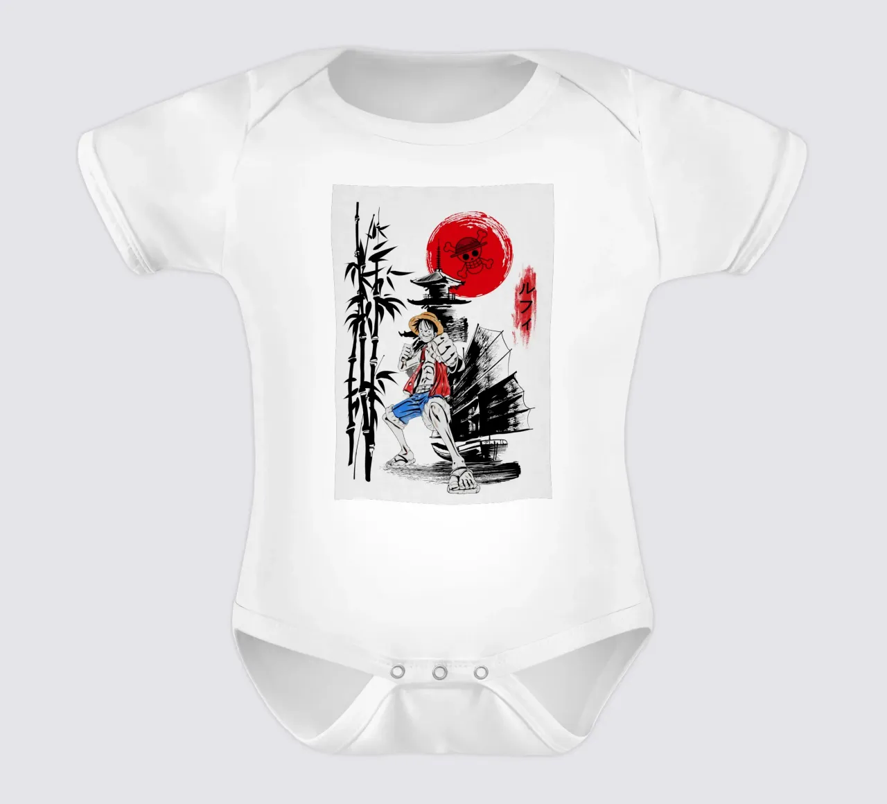 Monkey D Luffy body neonato maniche corte da Neonartstudio