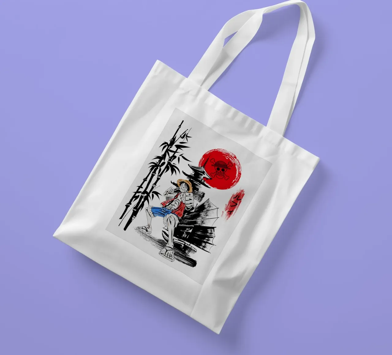 Monkey D Luffy borsa in juta da Neonartstudio