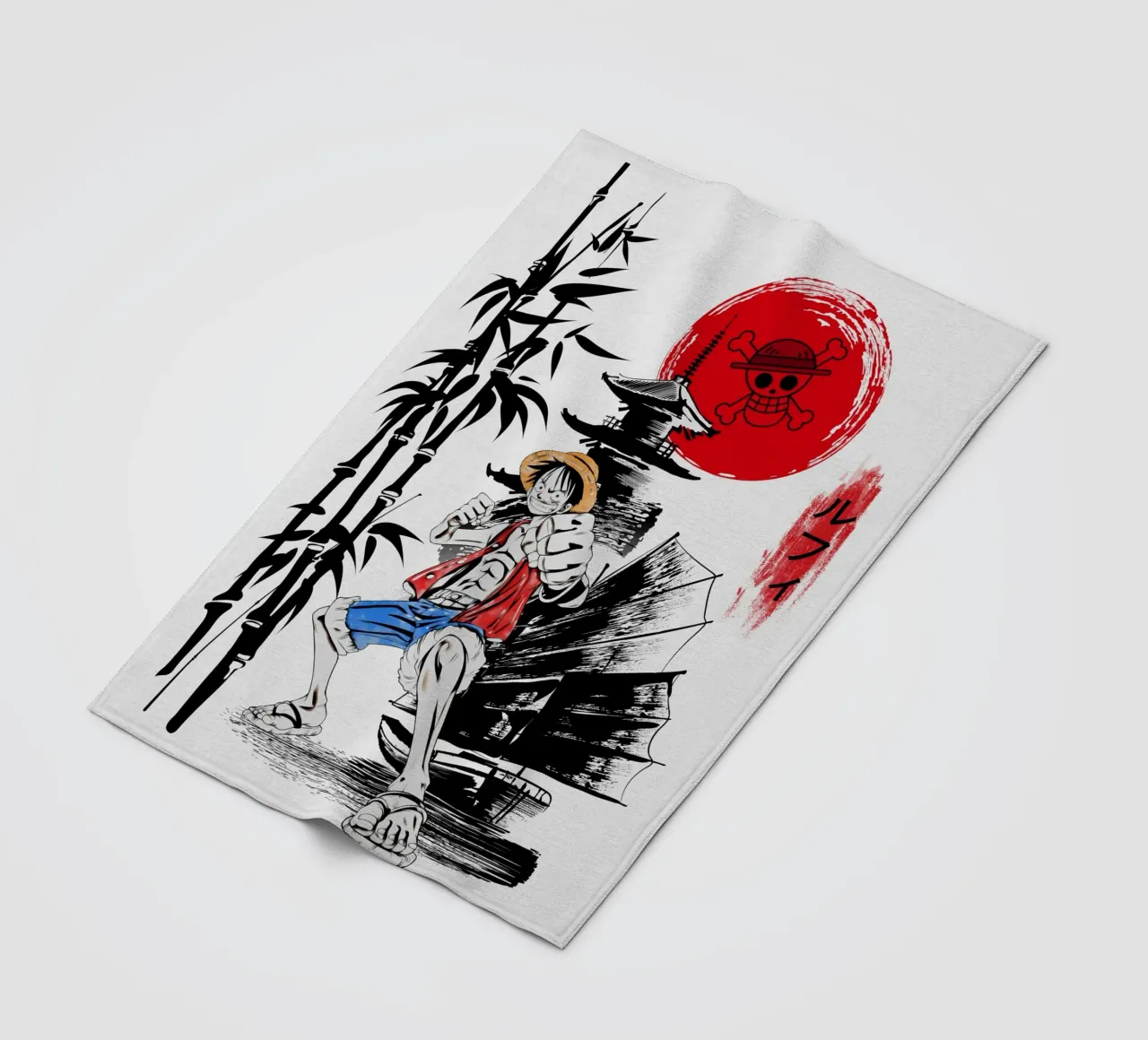 Monkey D Luffy coperta in pile da Neonartstudio