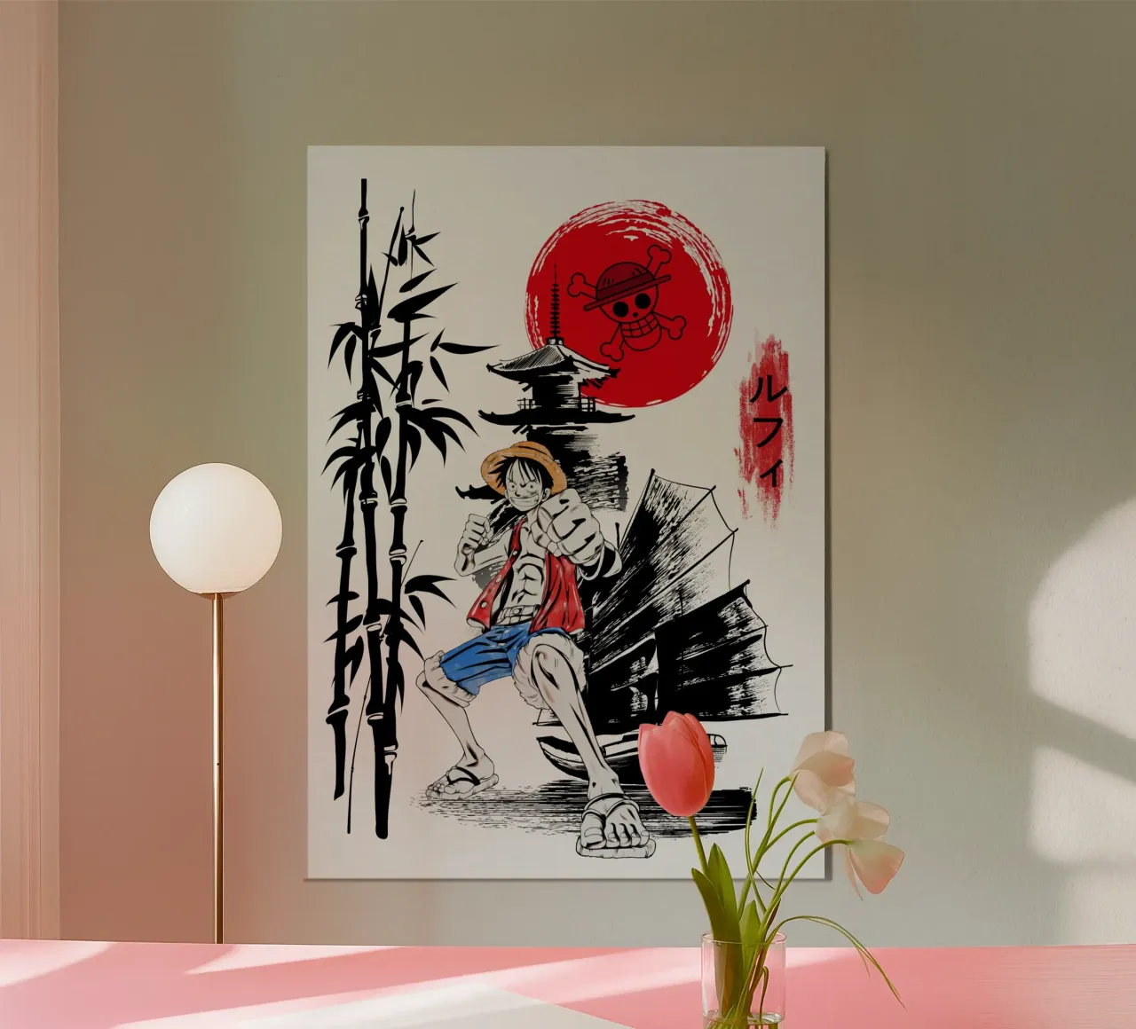 Monkey D Luffy carta hahnemühle da Neonartstudio