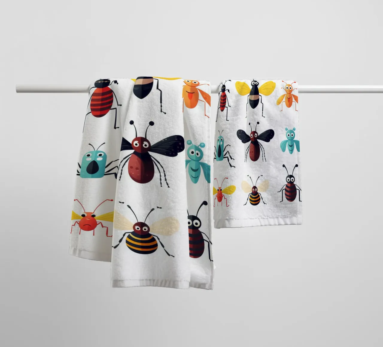 Leuke dieren badhanddoek van Art Digital Visuel