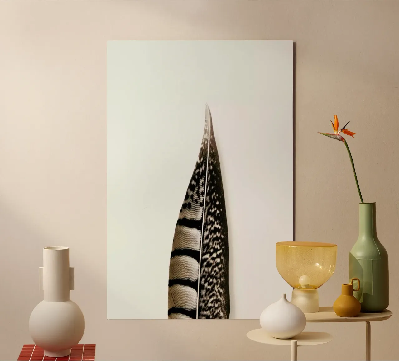 One Feather alluminio dibond da Miles of Light