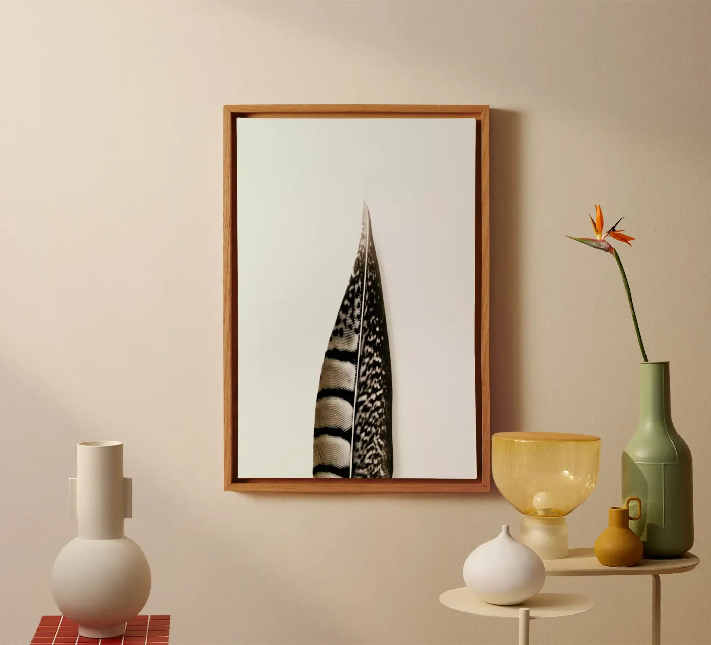 One Feather canvas by Miles of Light