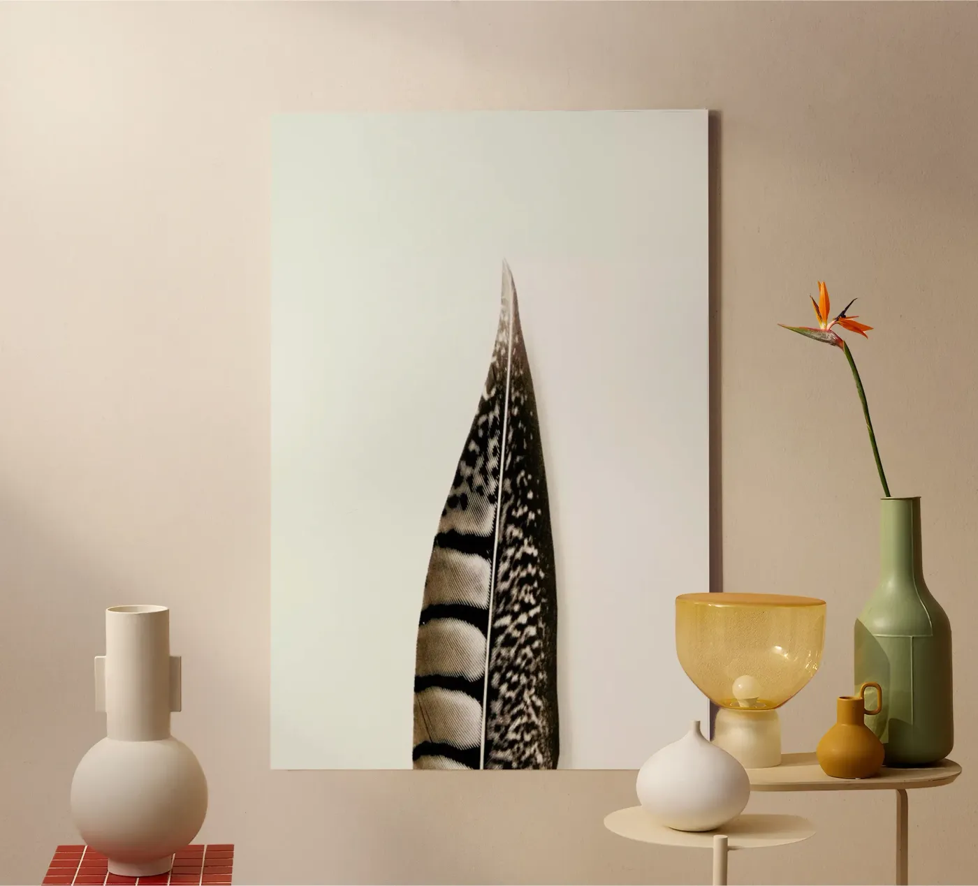 One Feather canvas by Miles of Light