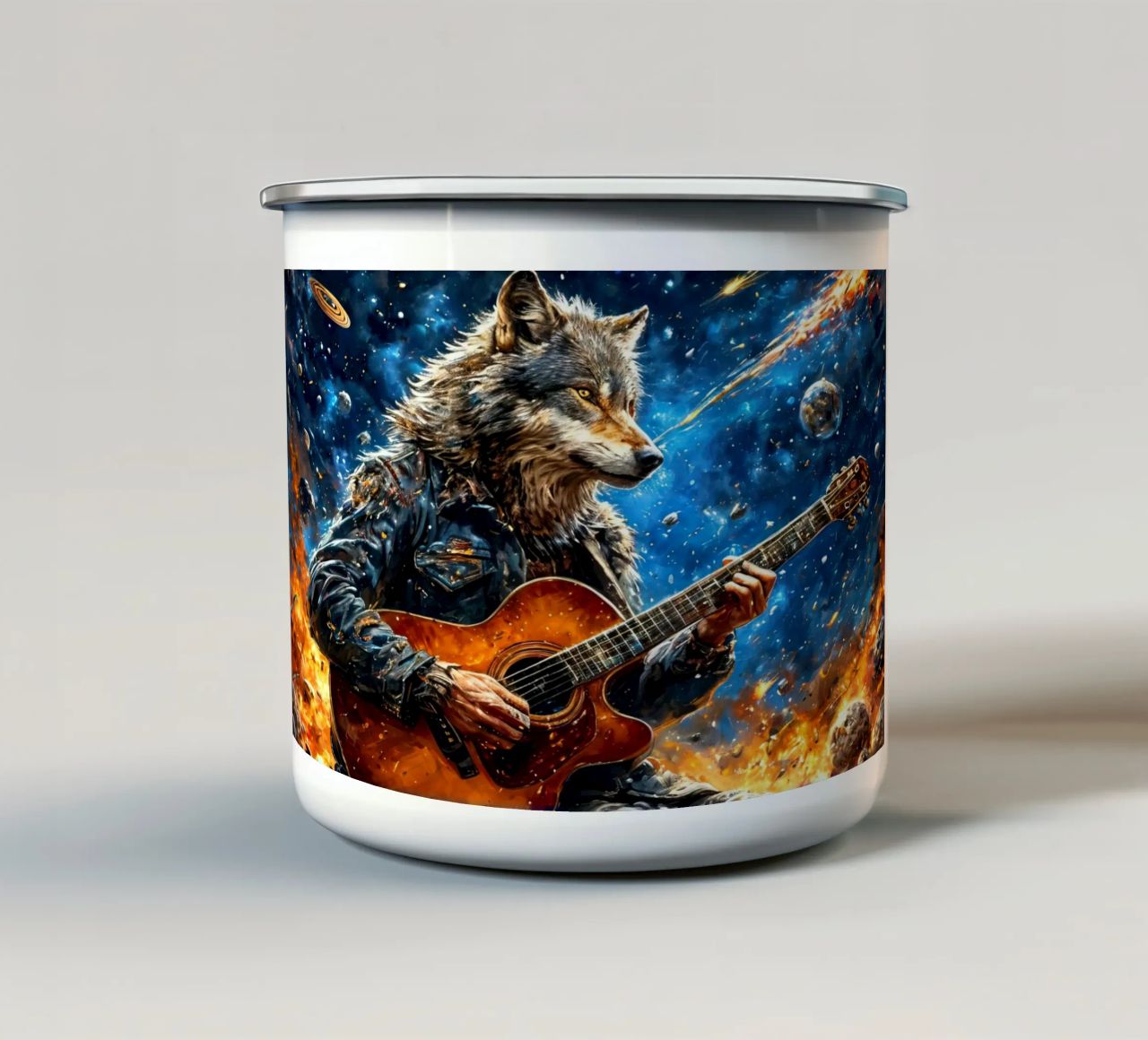 volpe del rock tazza in smalto da ARTVI-SHOP