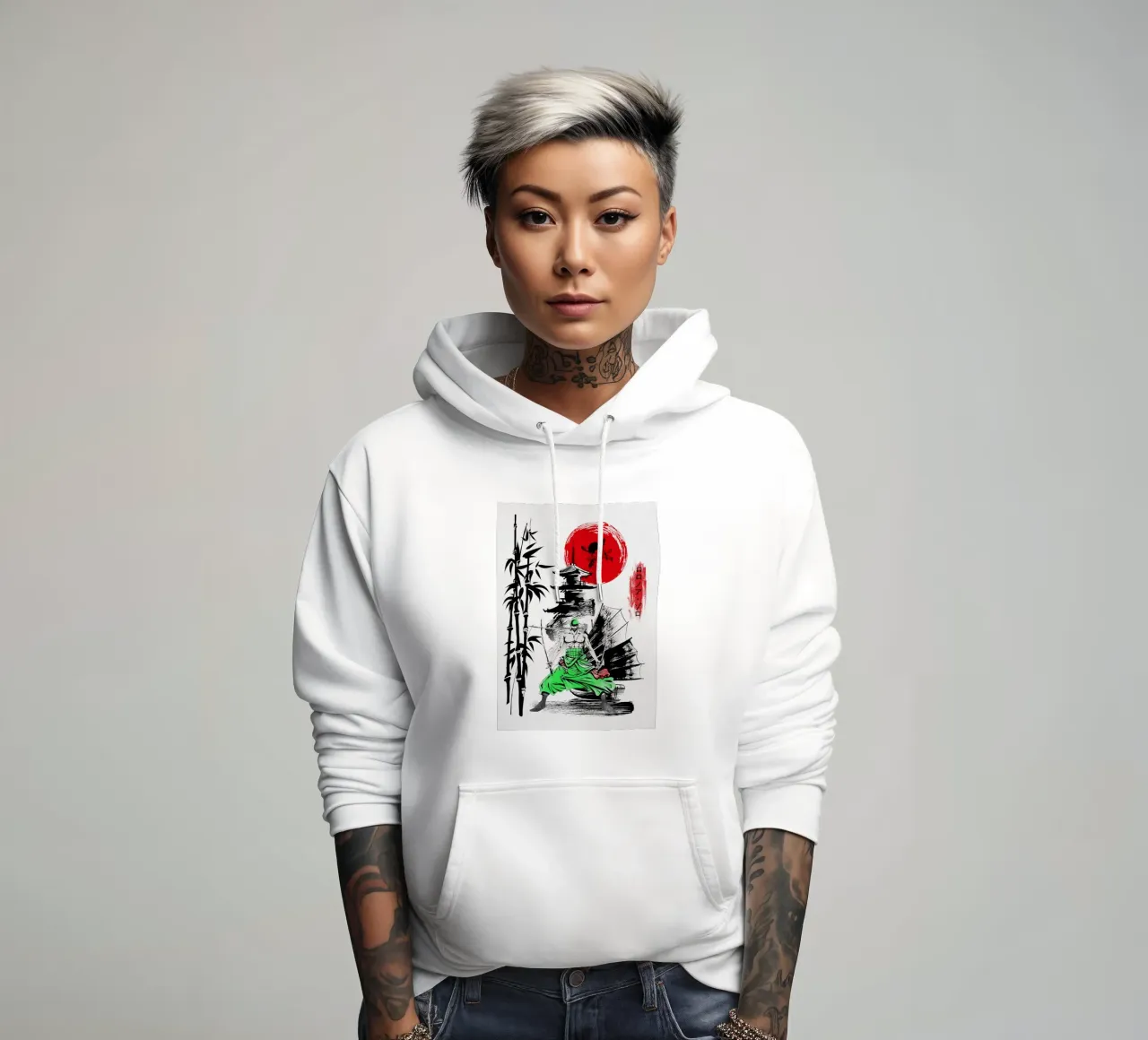 Roronoa Zoro felpa con cappuccio da Neonartstudio