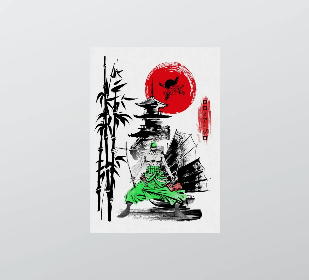 Roronoa Zoro autocollant de Neonartstudio
