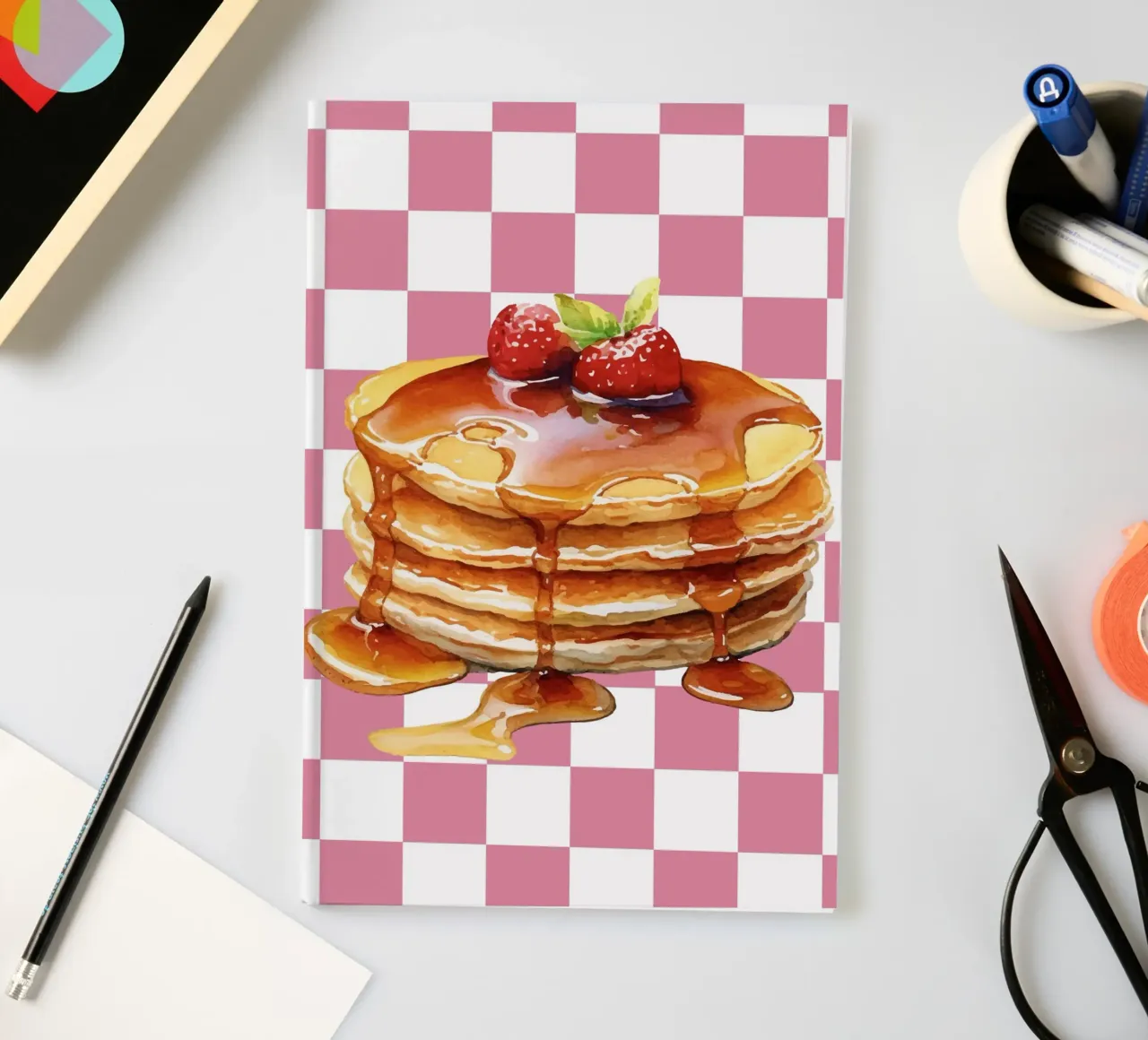stack of pancakes notebook by ramosashop