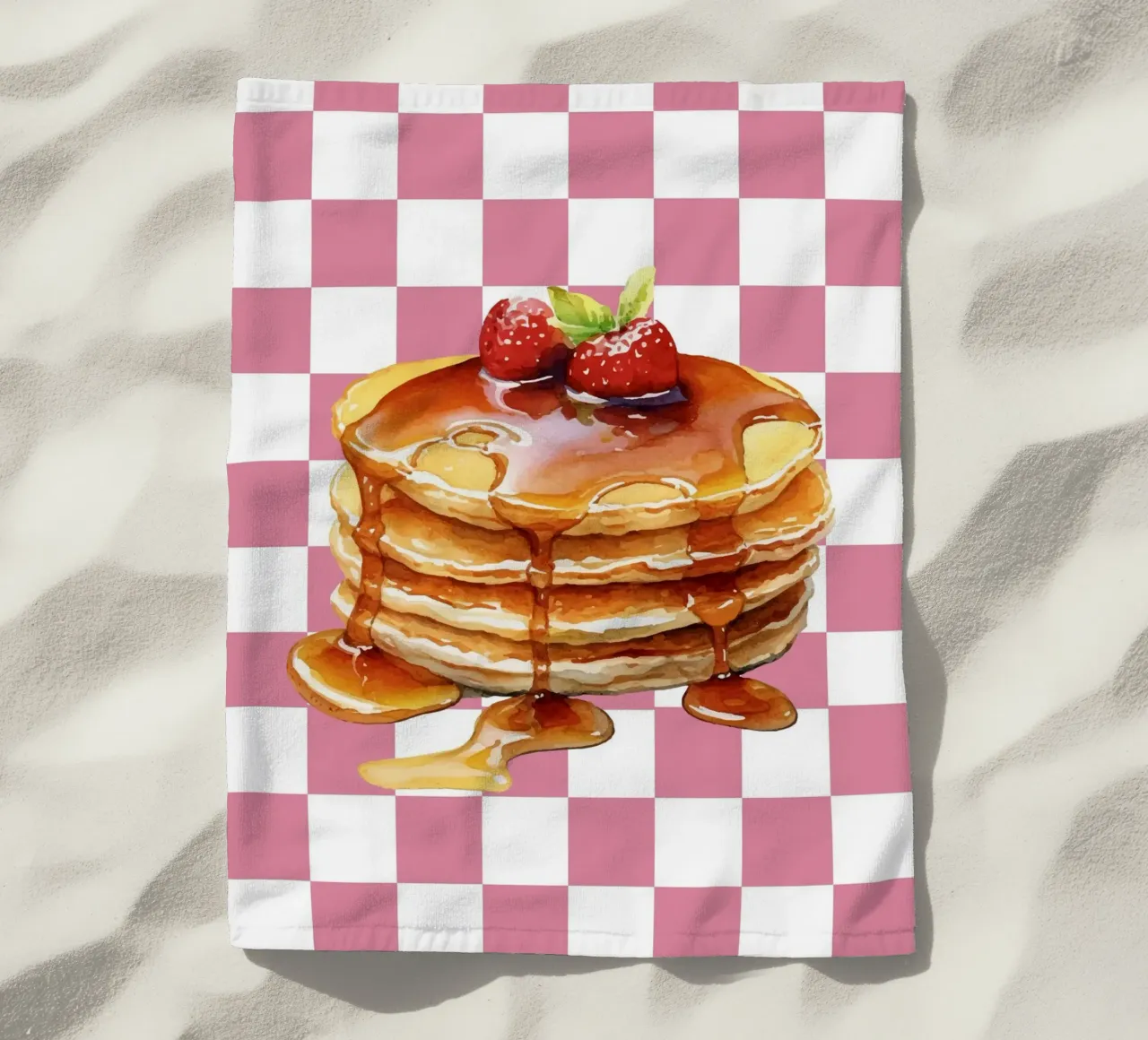 stack of pancakes beach towel by ramosashop