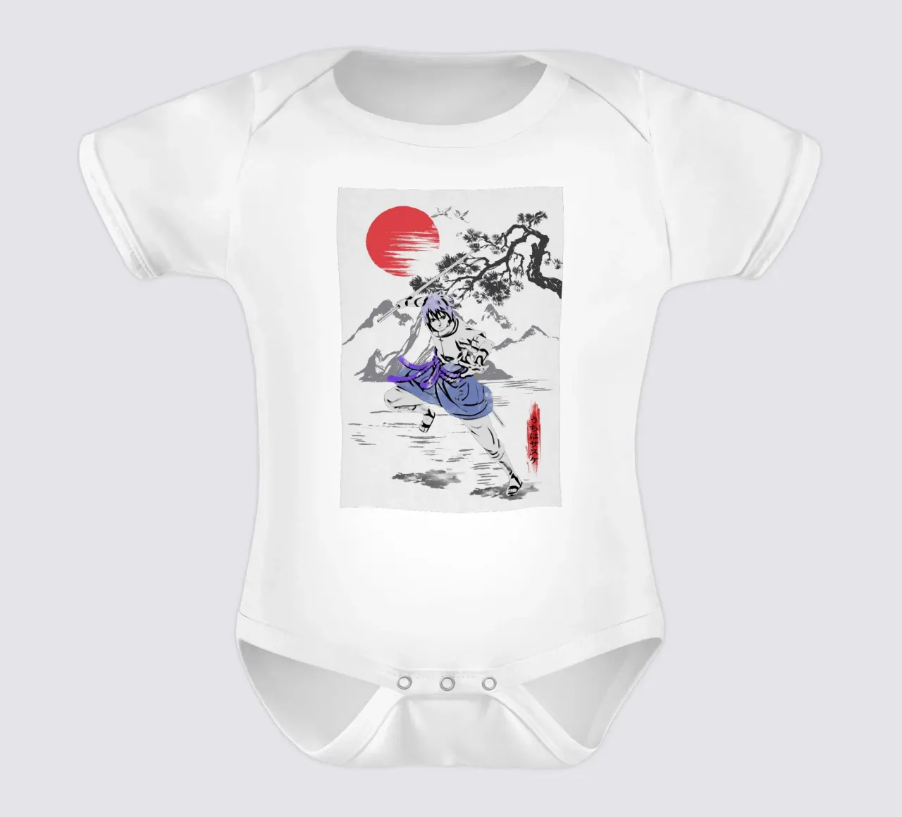 Uchiha Sasuke body neonato maniche corte da Neonartstudio