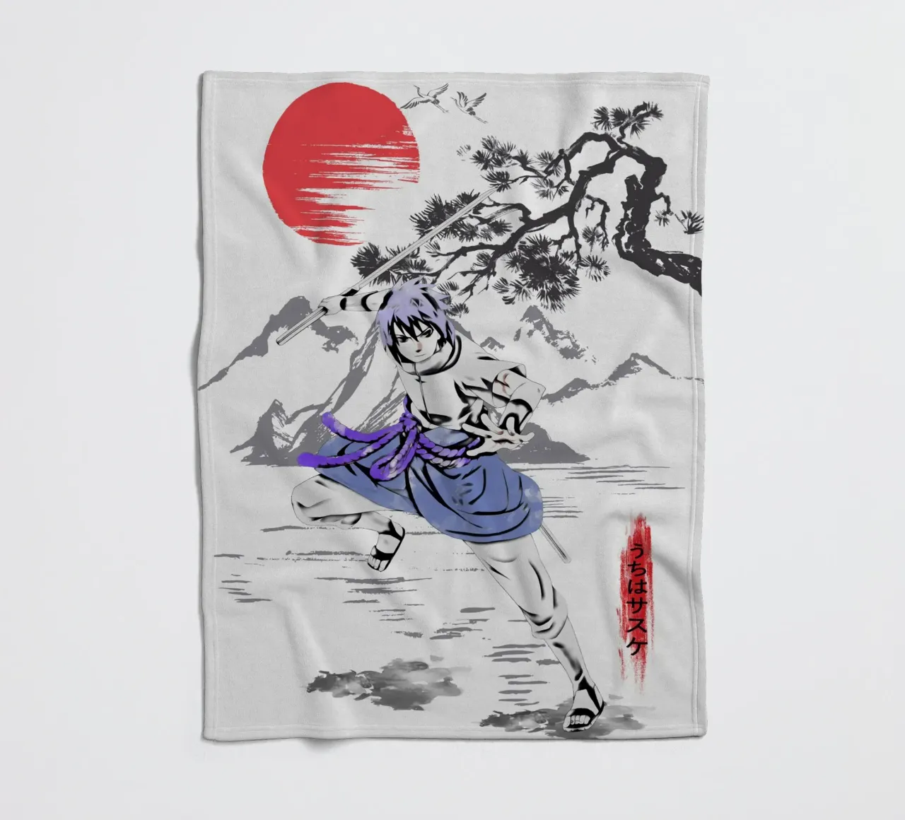 Uchiha Sasuke coperta in pile da Neonartstudio