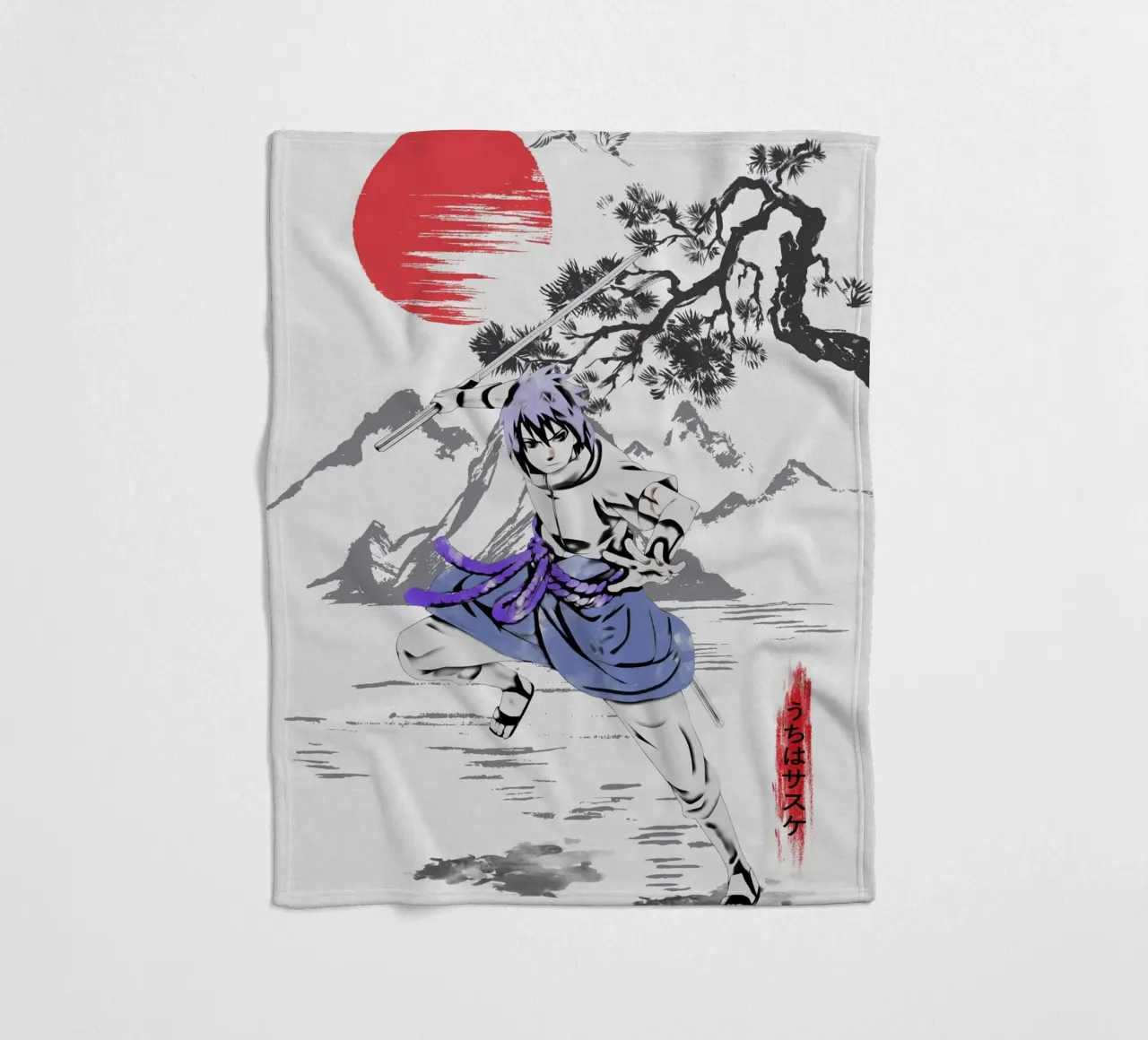 Uchiha Sasuke coperta in pile da Neonartstudio