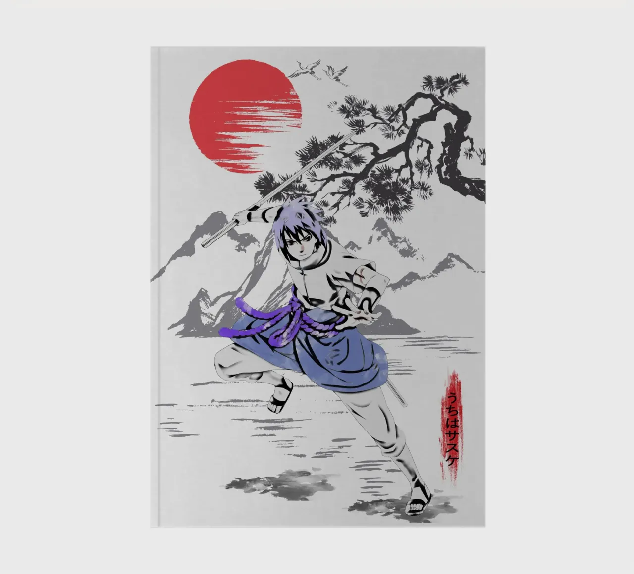 Uchiha Sasuke notebook by Neonartstudio