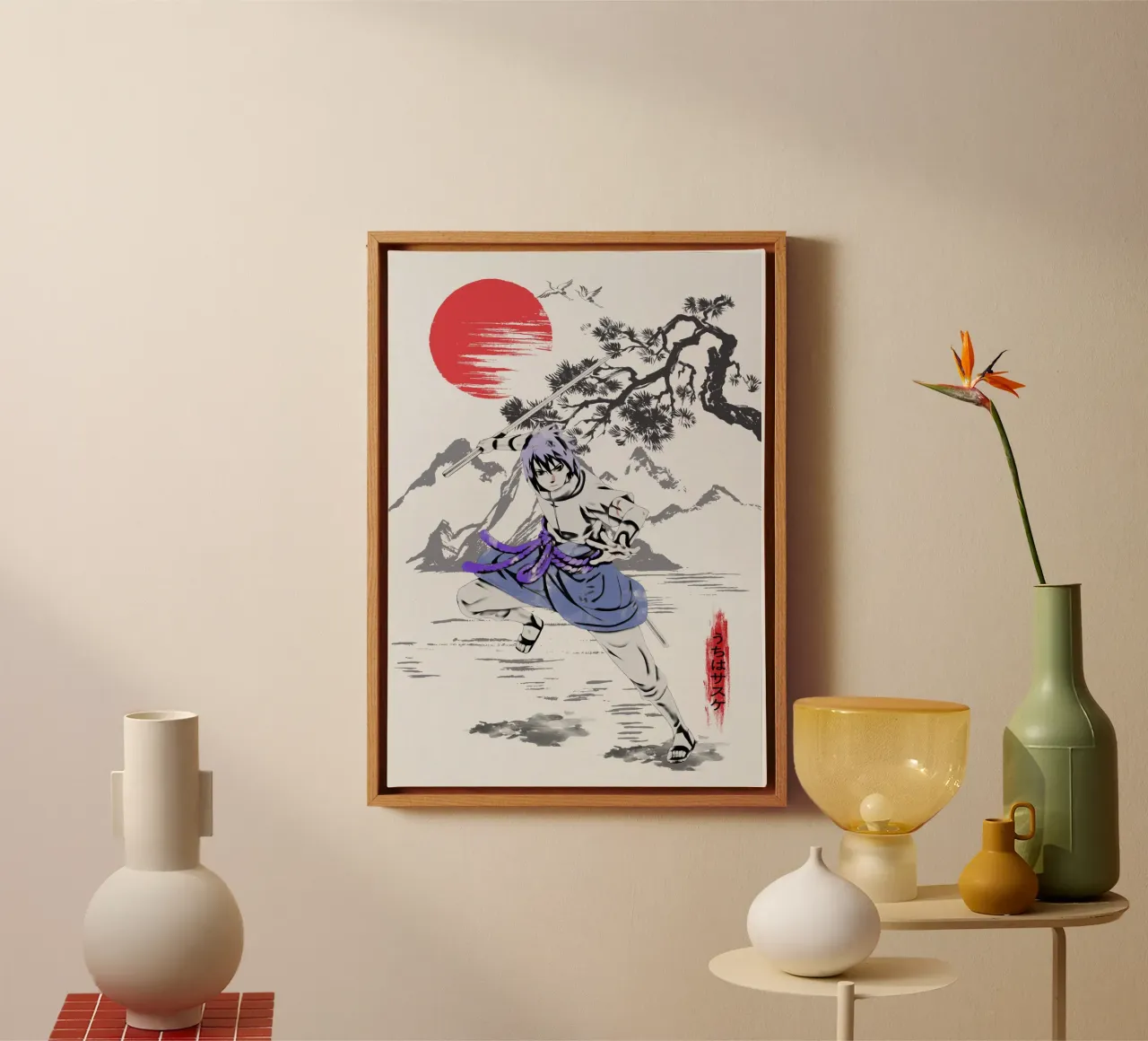 Uchiha Sasuke canvas by Neonartstudio