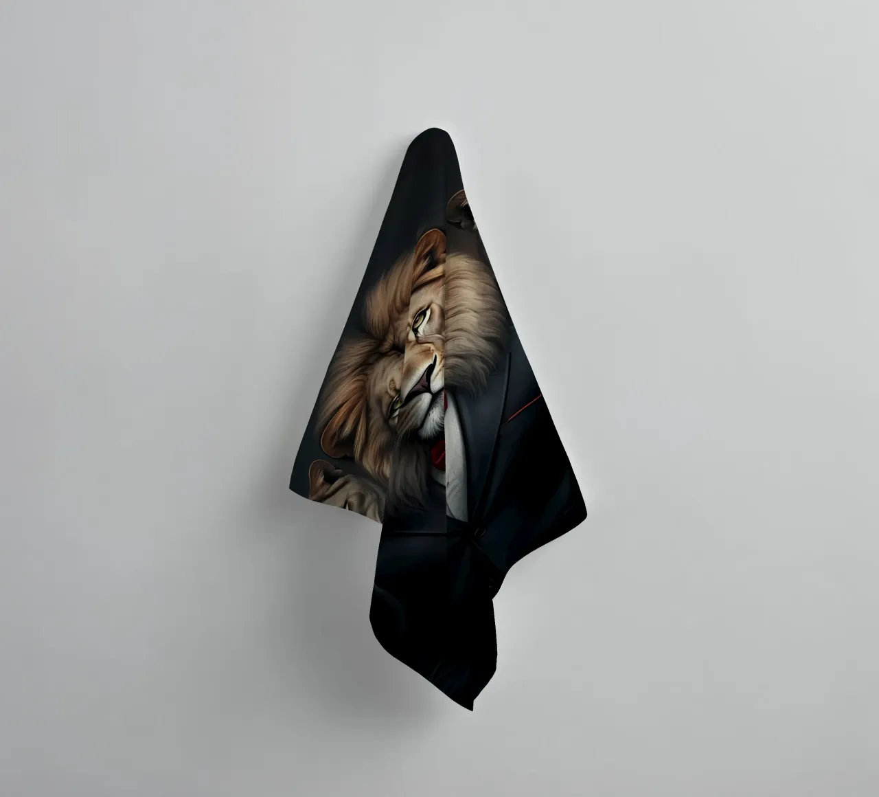 DE LEEUWENKONING badhanddoek van Art Digital Visuel