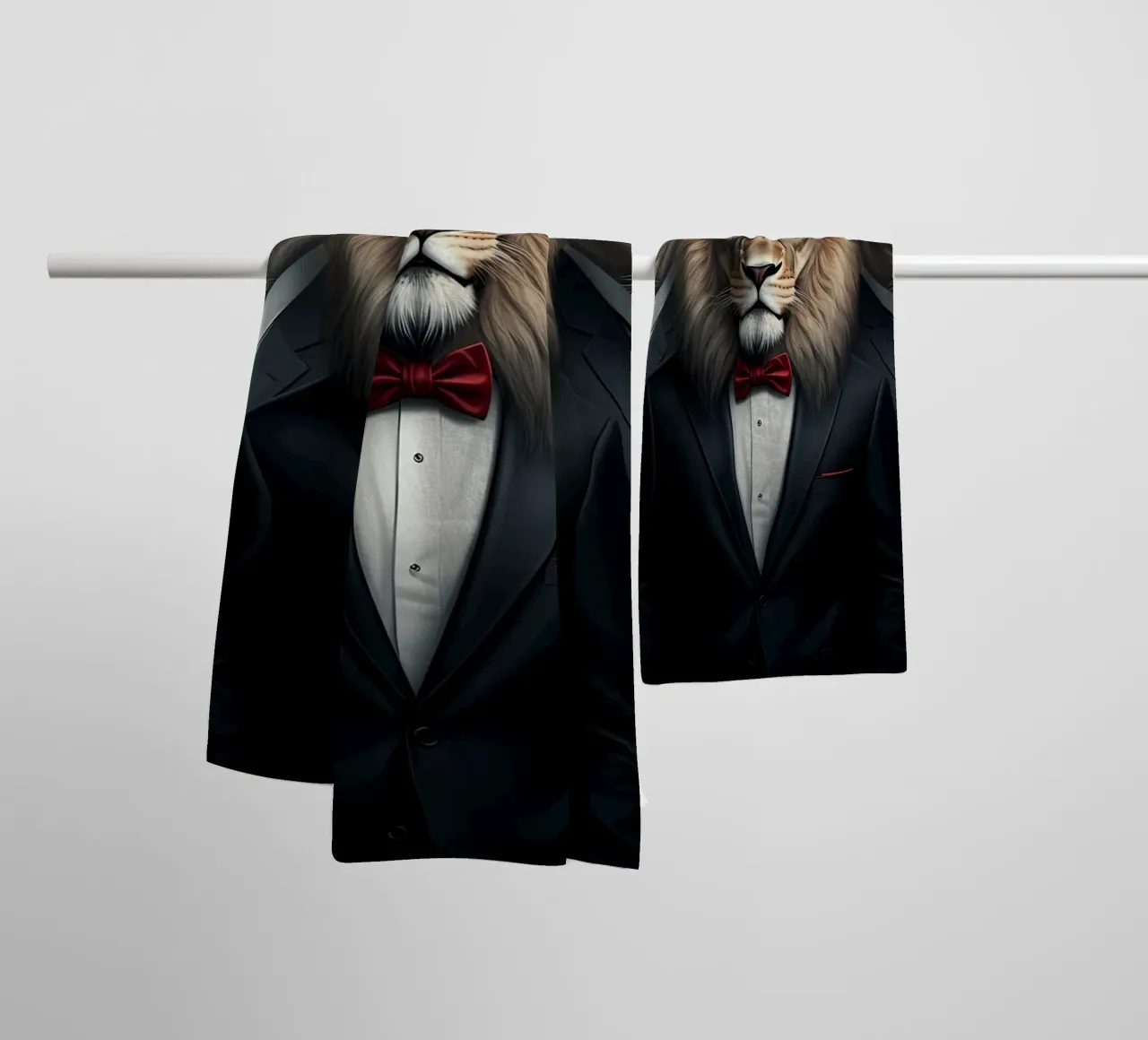 DE LEEUWENKONING badhanddoek van Art Digital Visuel