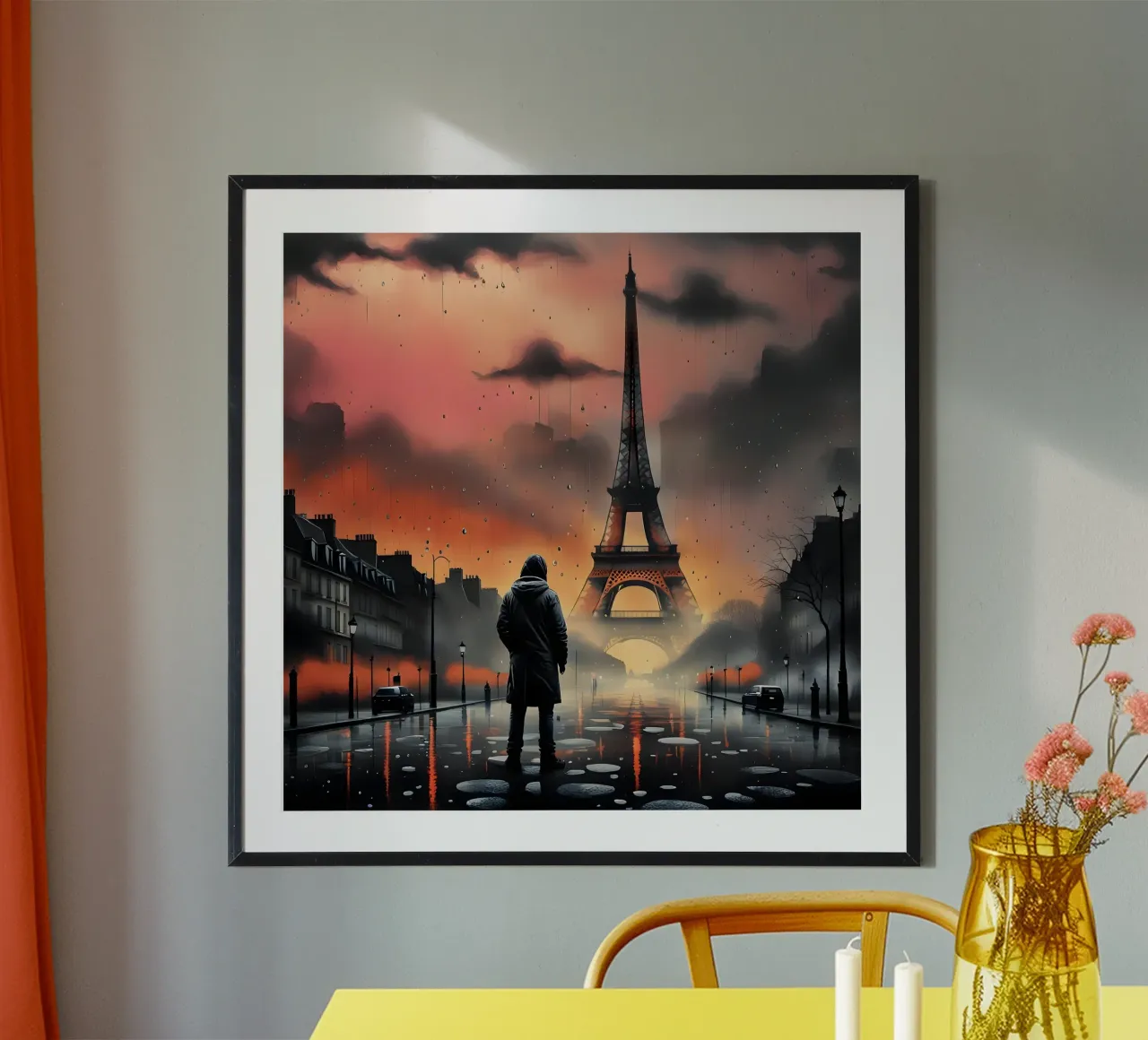 PARIGI, LA MAGNIFICA poster con telaio in plastica da Art Digital Visuel