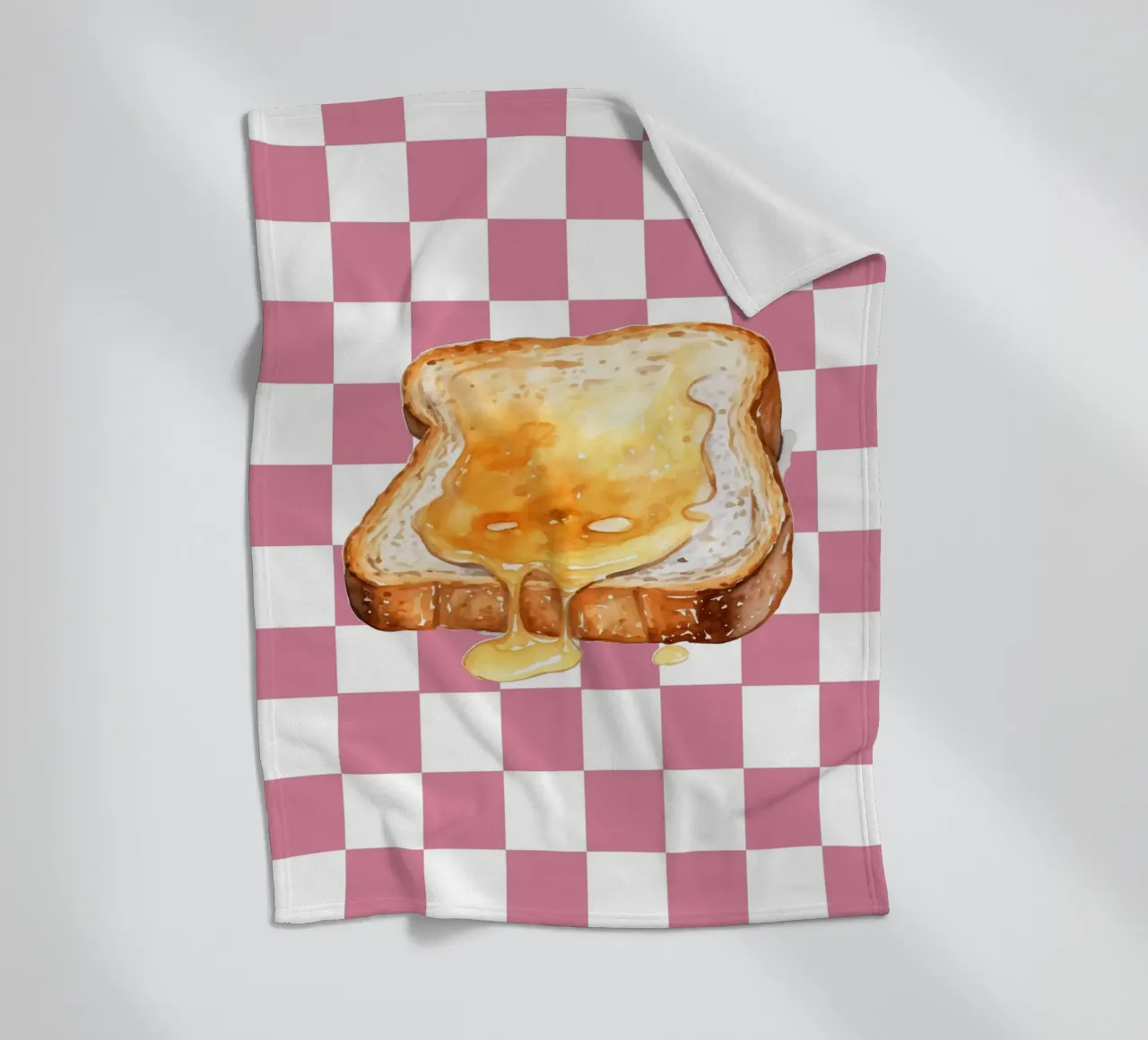 slice of toast coperta in pile da ramosashop