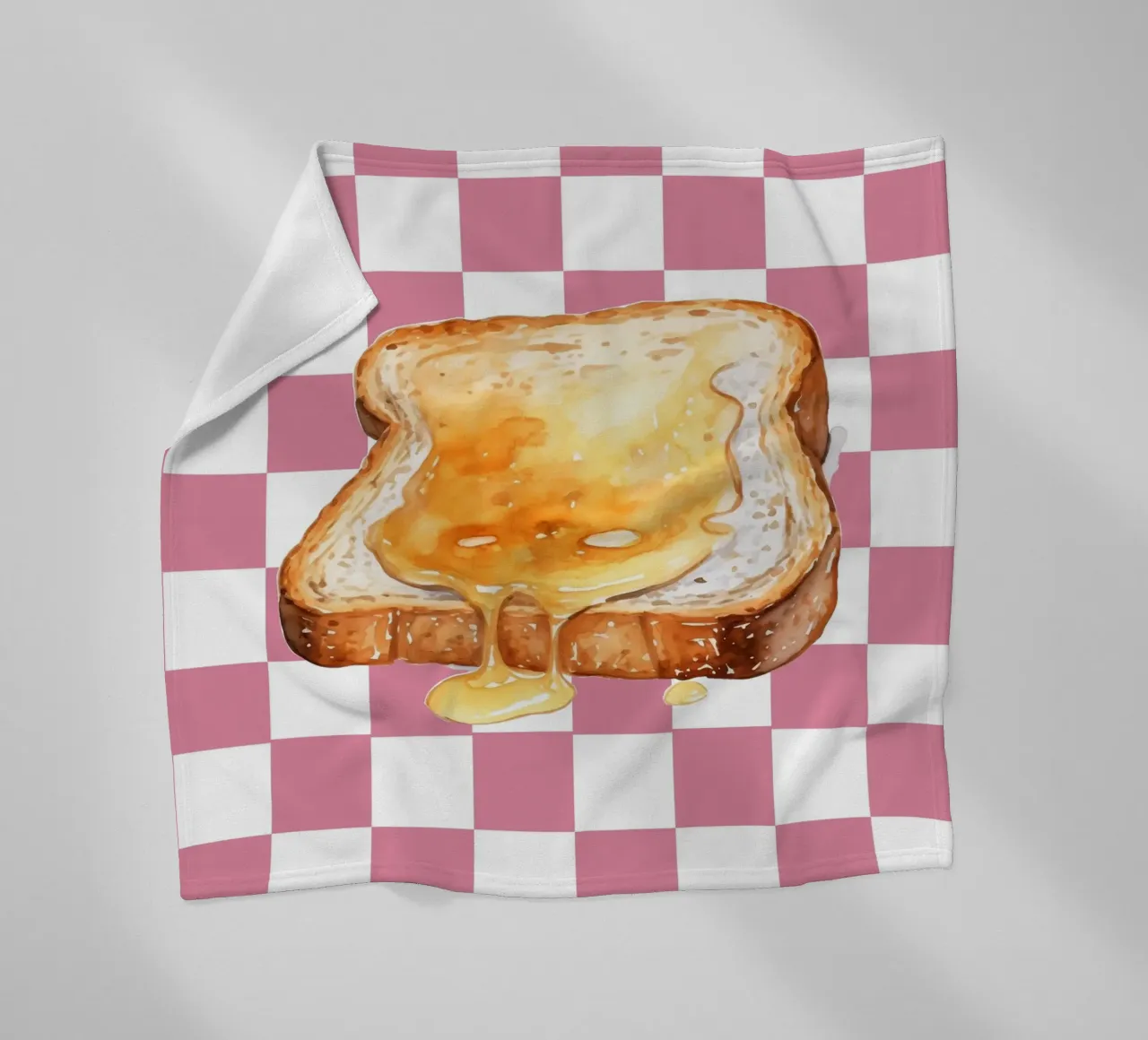 slice of toast coperta in pile da ramosashop