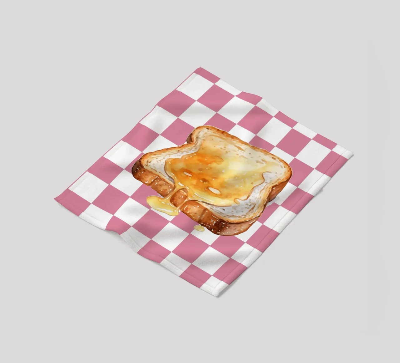 slice of toast coperta in pile da ramosashop