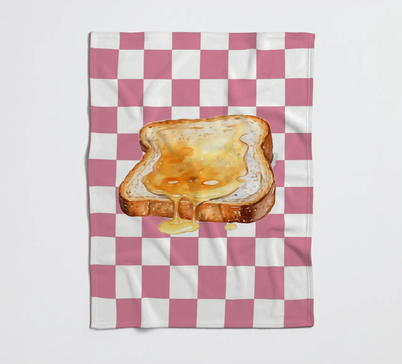 slice of toast coperta in pile da ramosashop