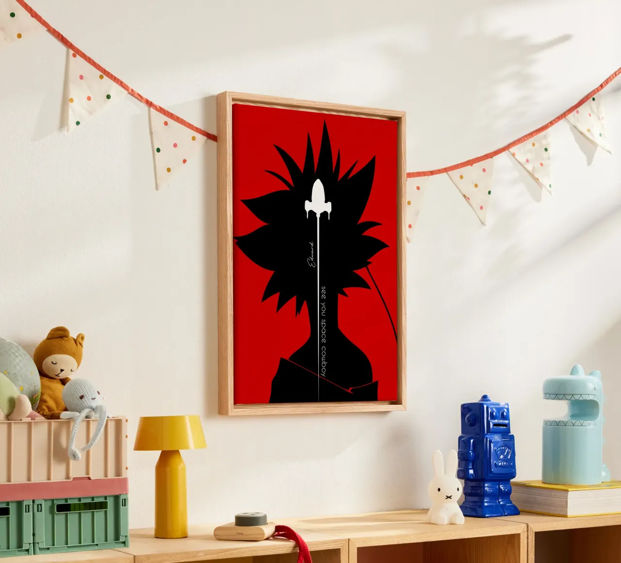 Edward tela con Cornice a cassetta da Neonartstudio
