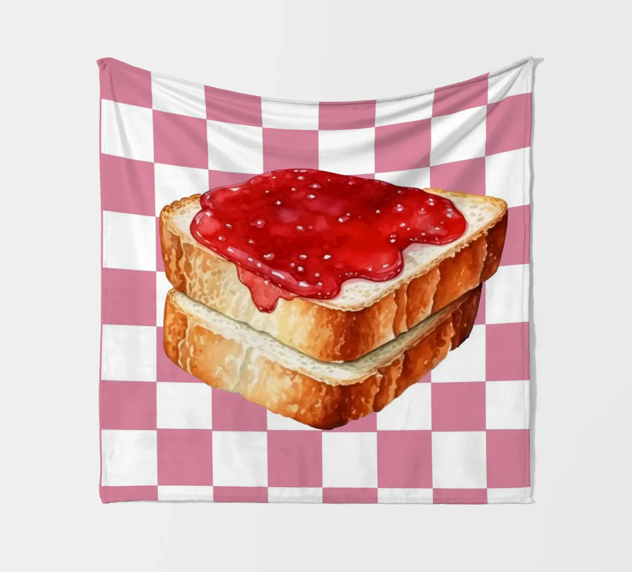 stack of three slices of toast Fleecedecke von ramosashop