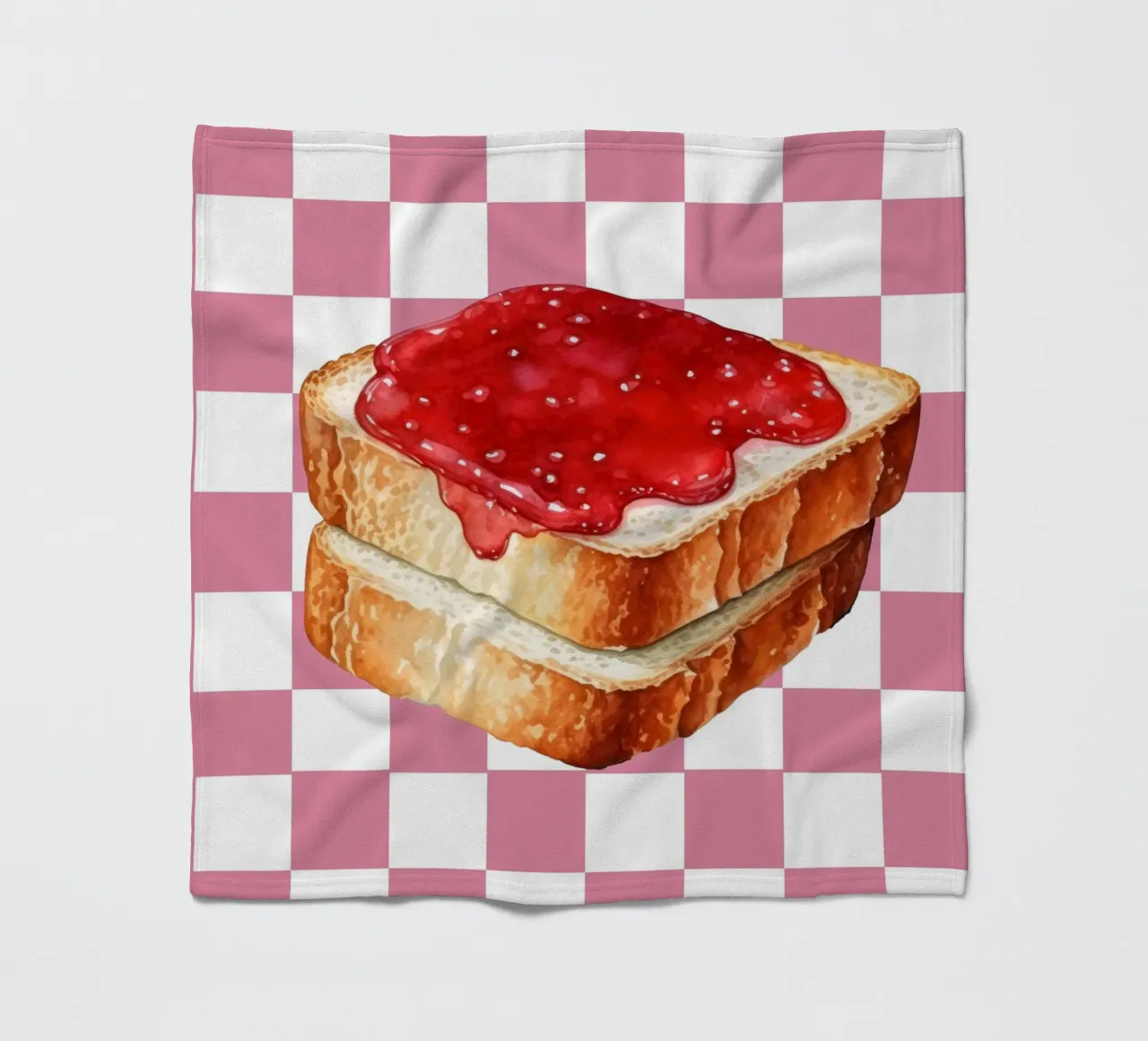 stack of three slices of toast Fleecedecke von ramosashop
