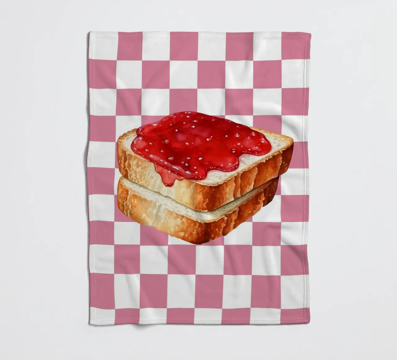 stack of three slices of toast Fleecedecke von ramosashop