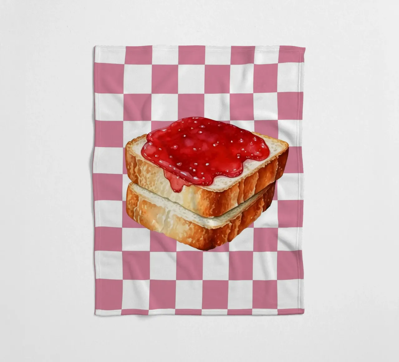 stack of three slices of toast Fleecedecke von ramosashop