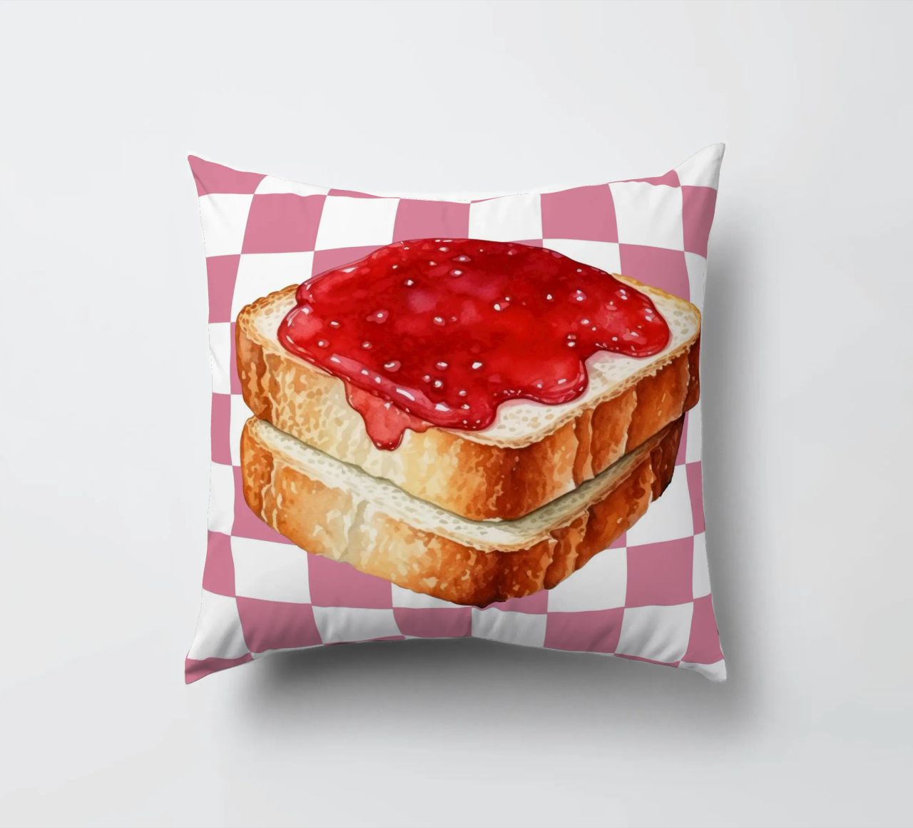 stack of three slices of toast cuscino da ramosashop