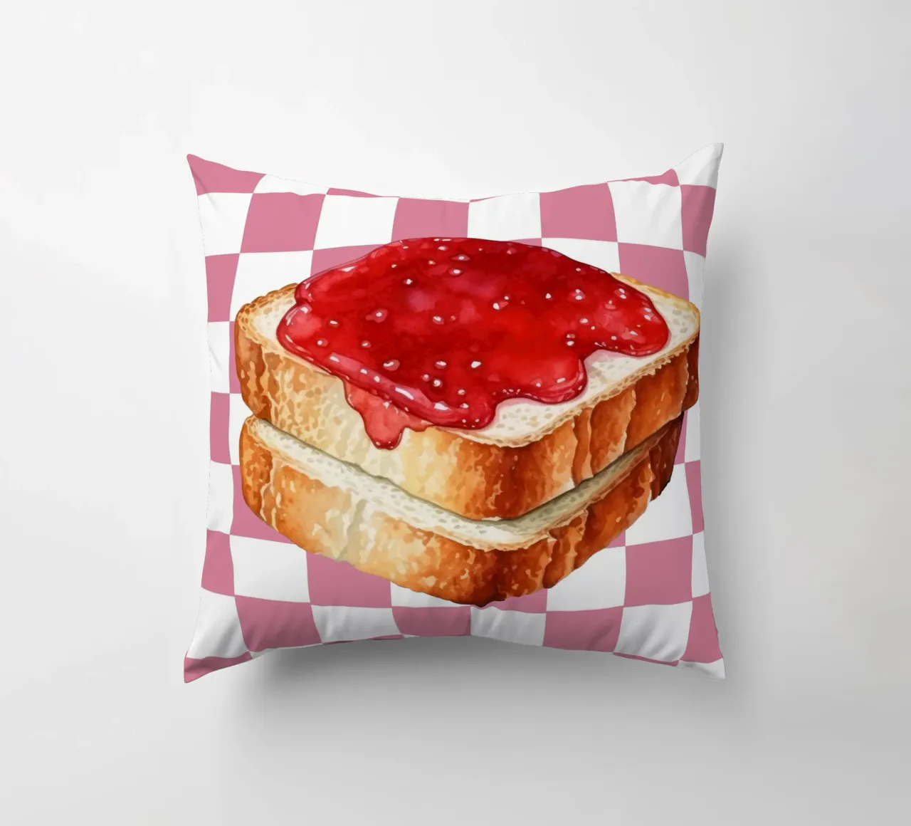 stack of three slices of toast coussin de ramosashop