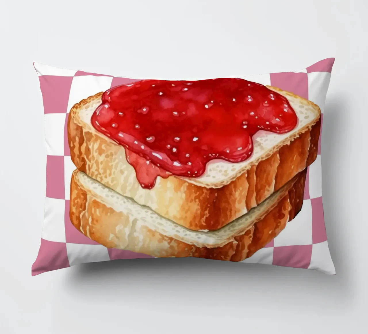 stack of three slices of toast coussin de ramosashop