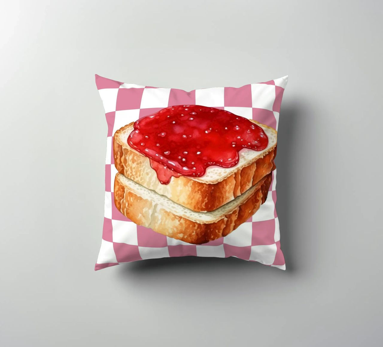 stack of three slices of toast cuscino da ramosashop