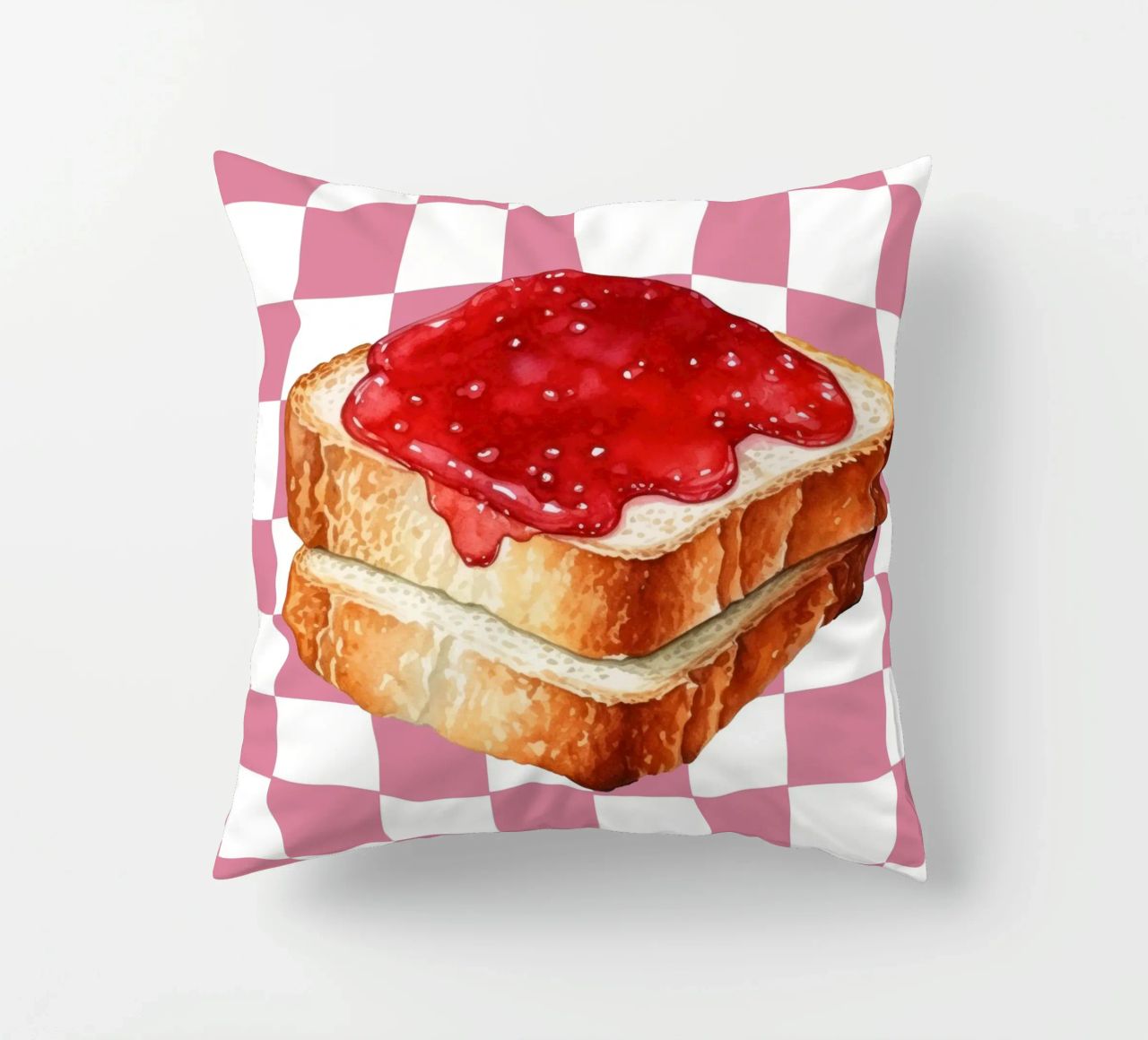 stack of three slices of toast cuscino da ramosashop