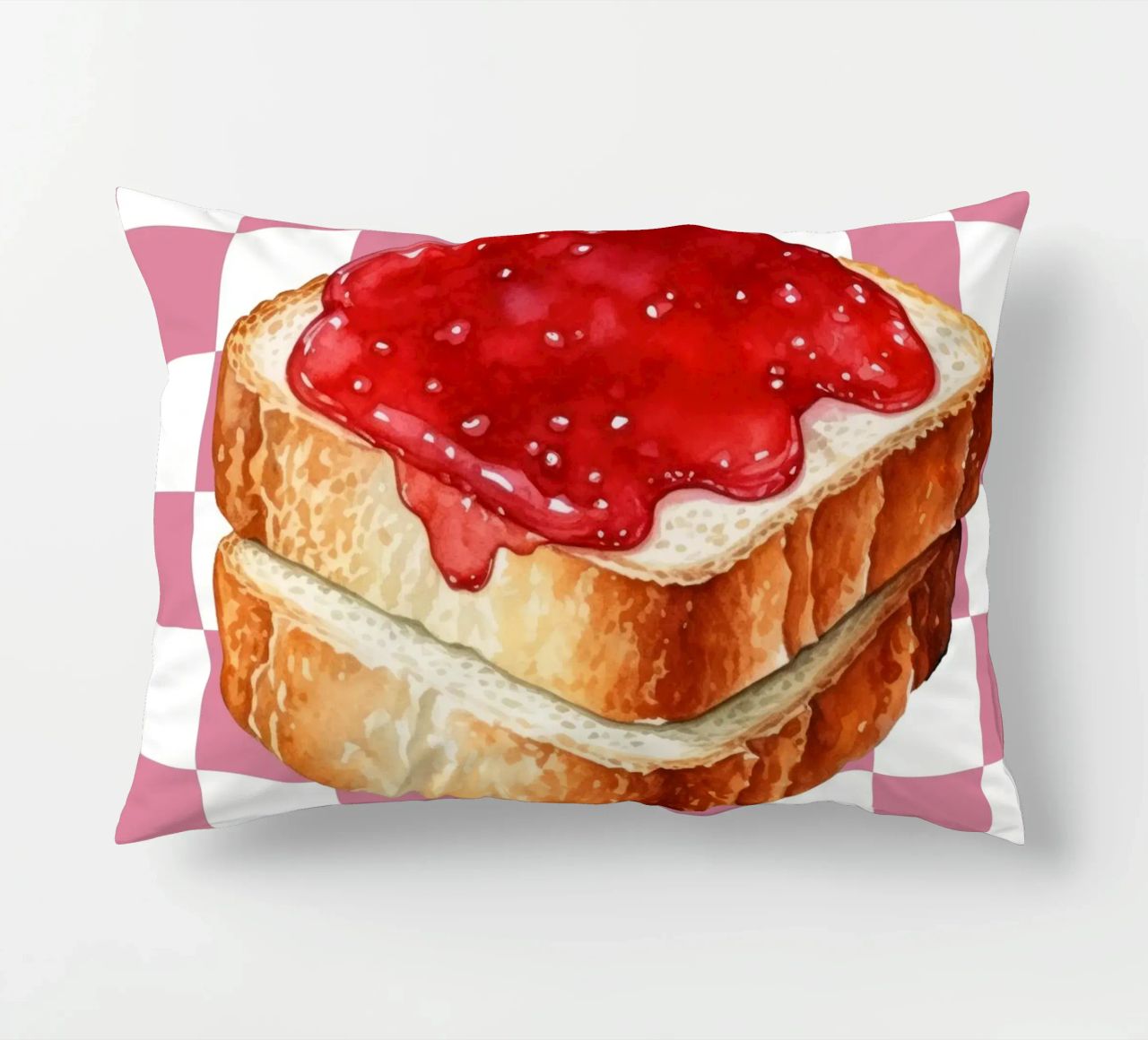 stack of three slices of toast cuscino da ramosashop