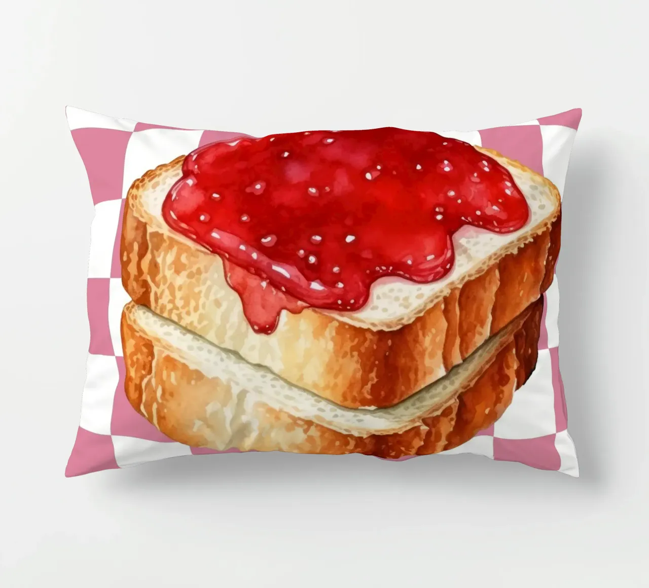 stack of three slices of toast coussin de ramosashop