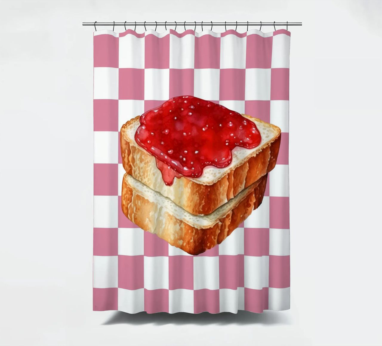 stack of three slices of toast tenda da doccia da ramosashop