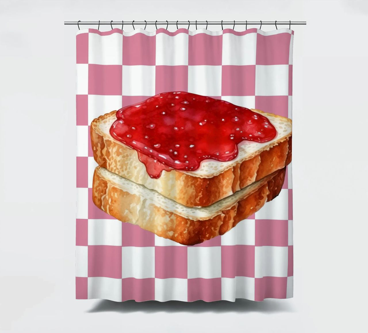 stack of three slices of toast tenda da doccia da ramosashop