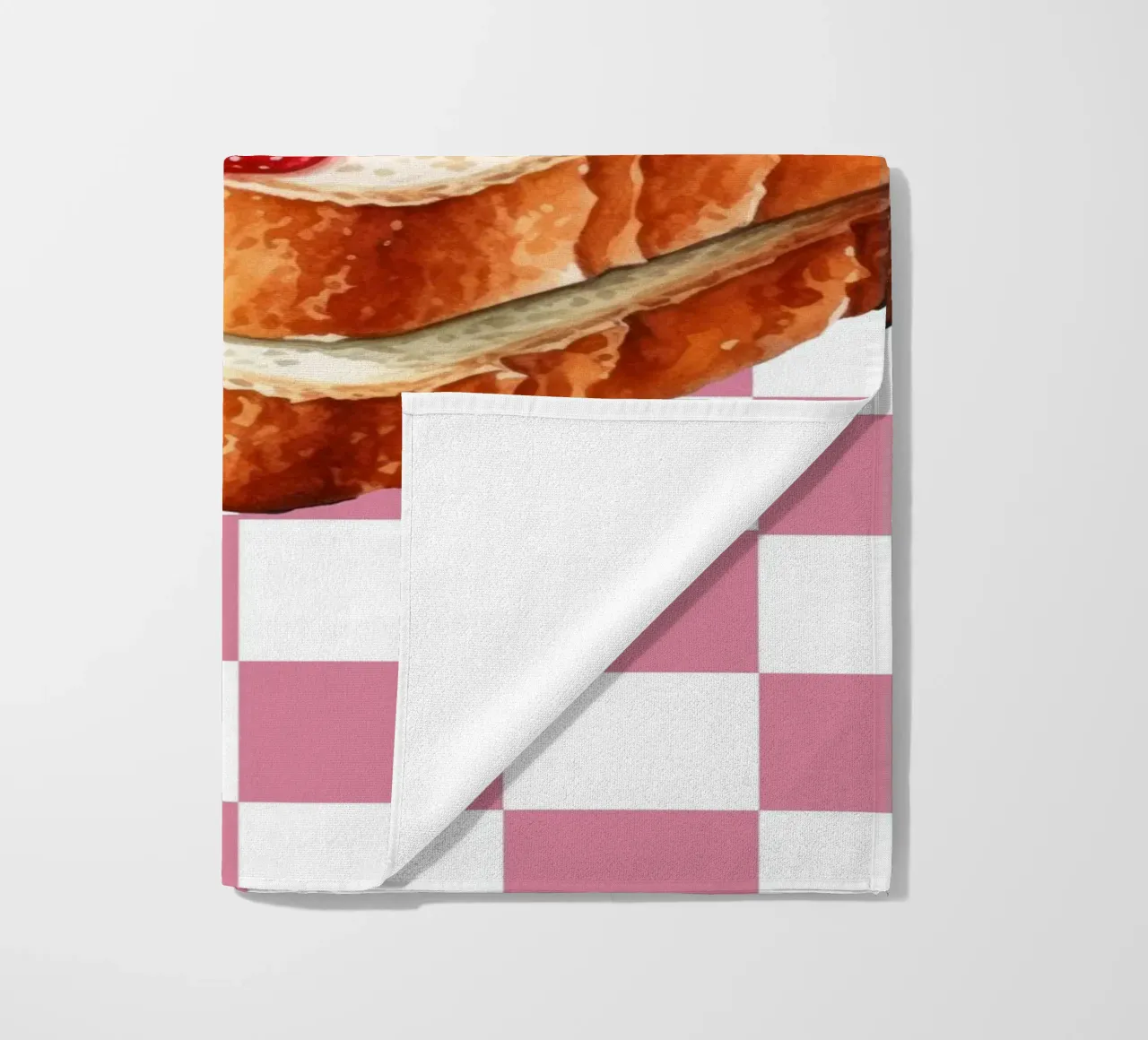 stack of three slices of toast Strandtuch von ramosashop