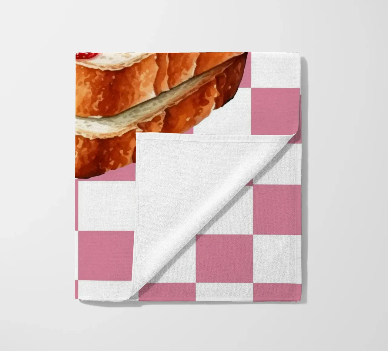 stack of three slices of toast serviette de plage de ramosashop