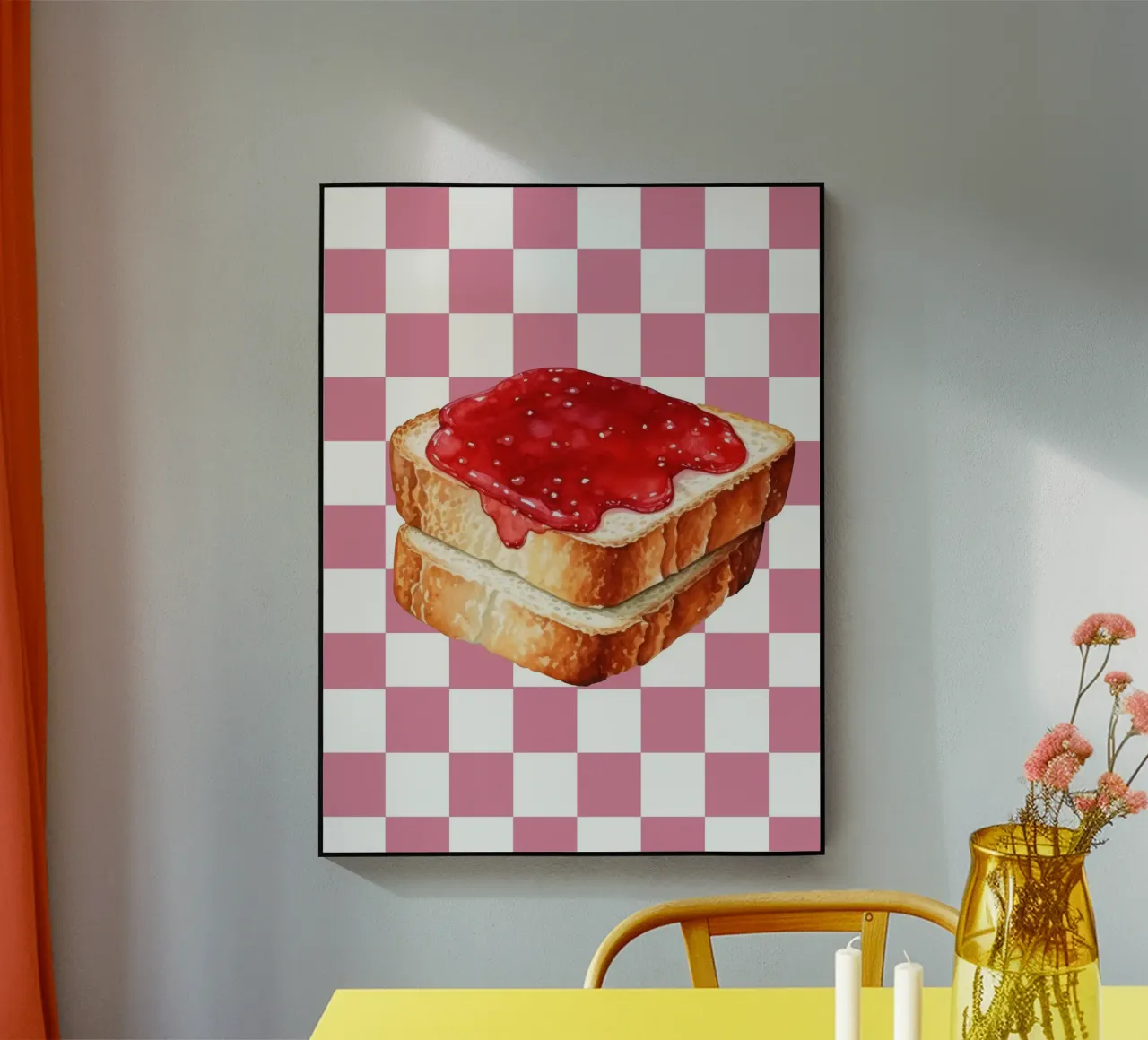 stack of three slices of toast acryl van ramosashop