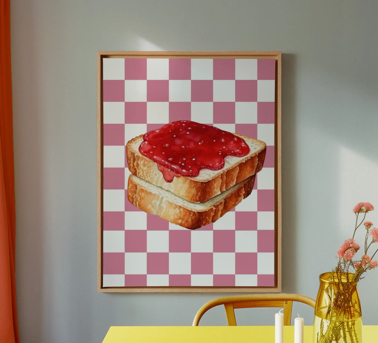 stack of three slices of toast tela da ramosashop