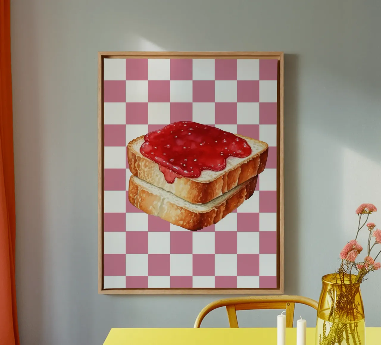 stack of three slices of toast Leinwand von ramosashop