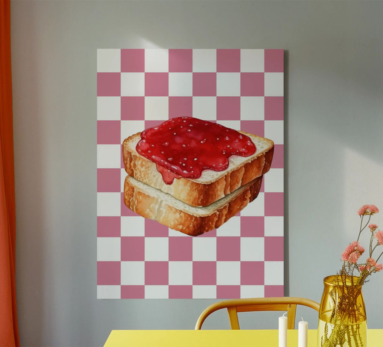 stack of three slices of toast tela da ramosashop