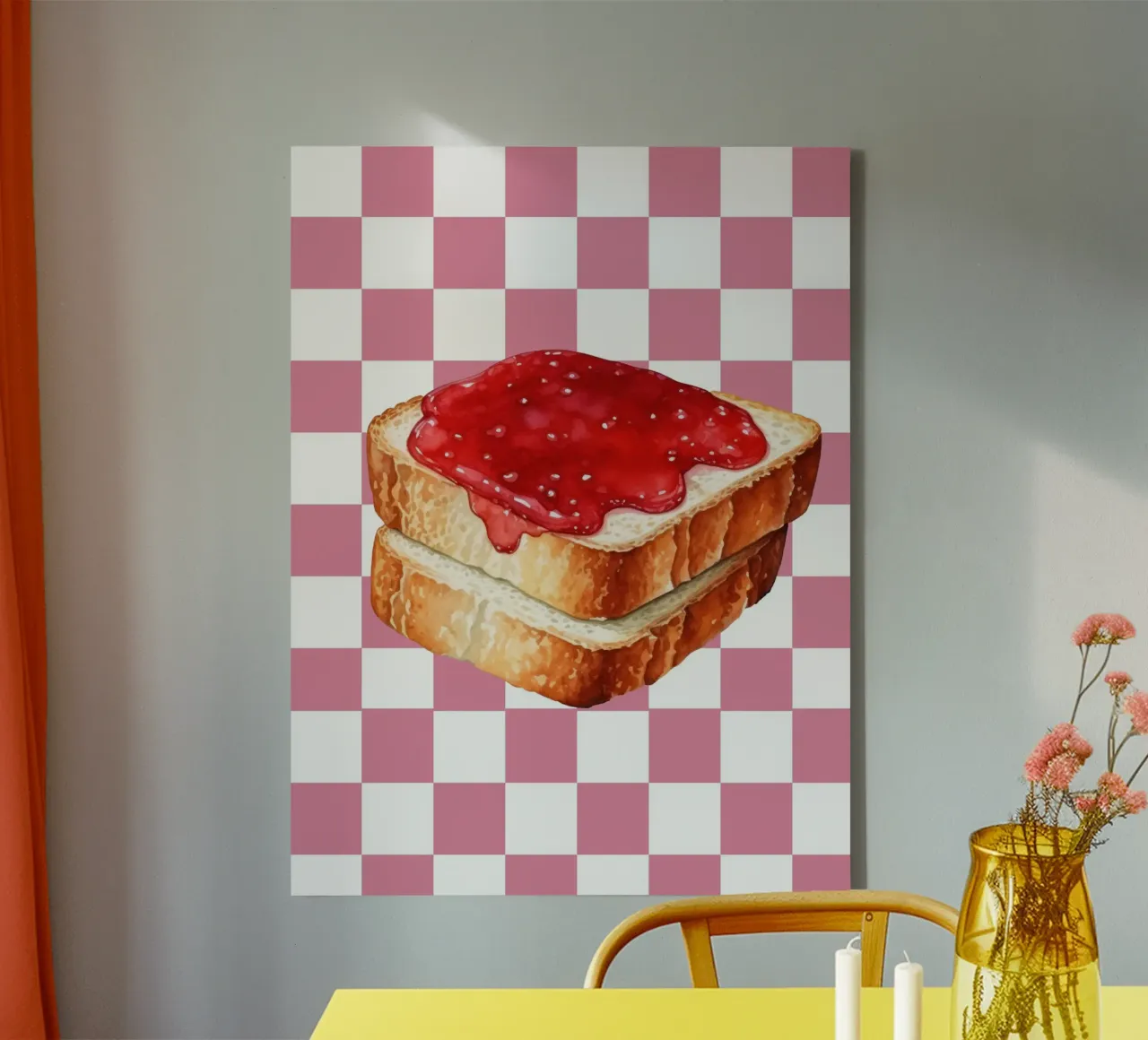stack of three slices of toast Leinwand von ramosashop