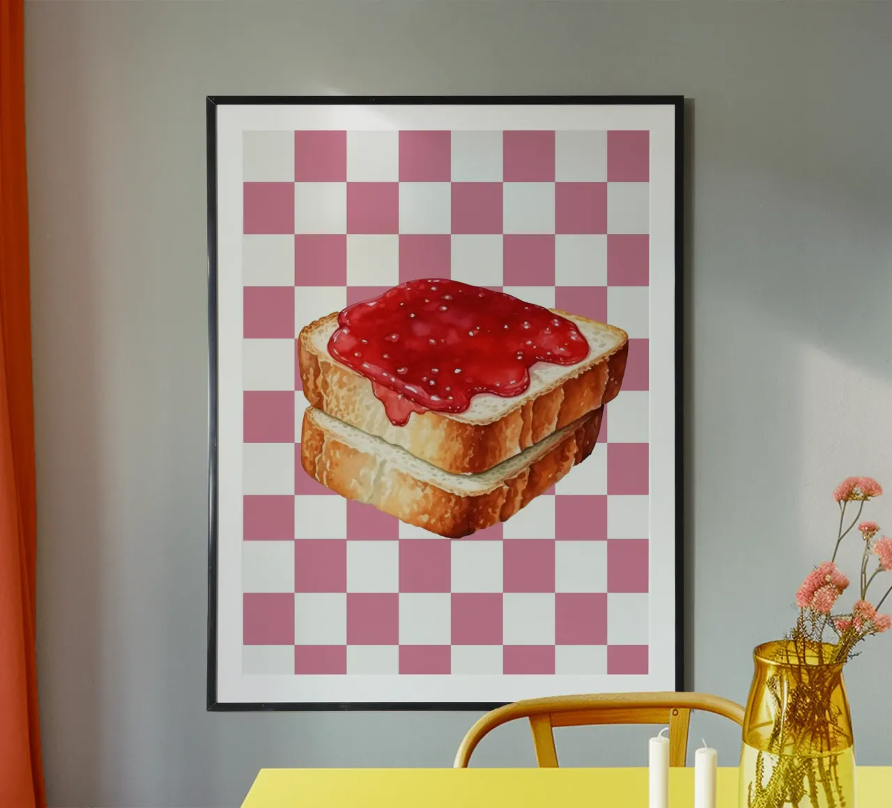 stack of three slices of toast Poster von ramosashop