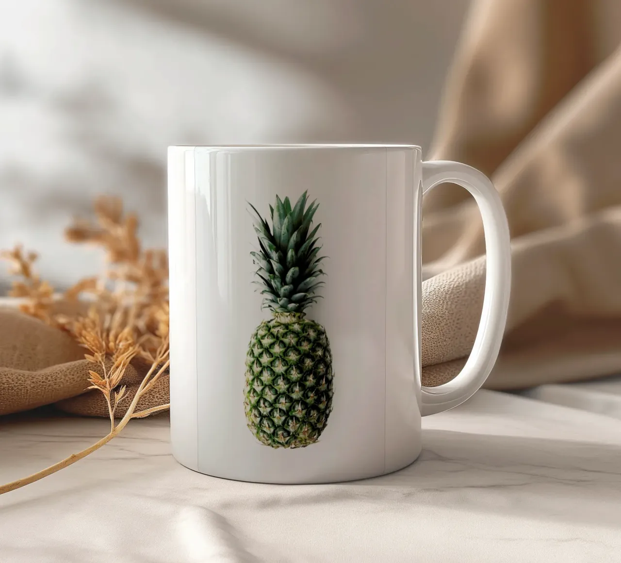 Pineapple Keramik Tasse von Miles of Light